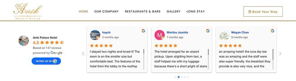 Showcasing customer reviews and testimonials to build trust